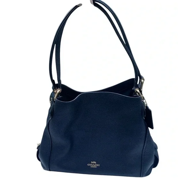 Coach Edie Dark Navy Purse - Picture 1 of 4